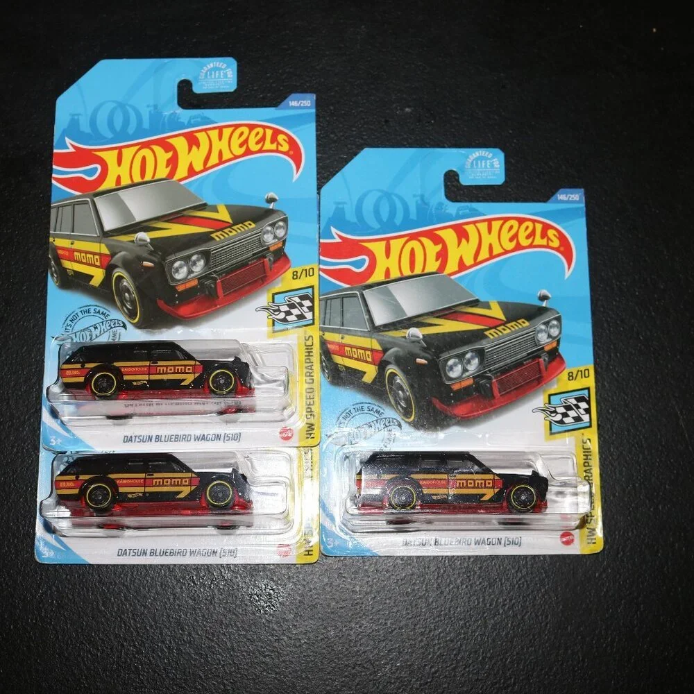 Hot Wheels Speed Graphics Datsun Bluebird wagon lot of 3